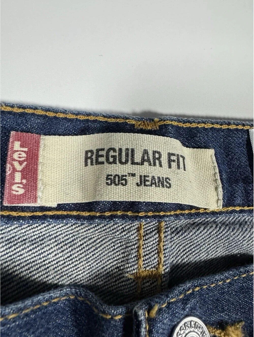Vintage Levi’s 505 Jeans 40x30 (Fits 38x29) Made in USA Dark Wash Red Tab Denim